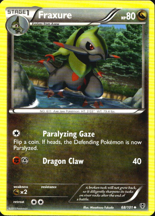 Fraxure 68/101 Uncommon Plasma Blast Pokemon Near Mint