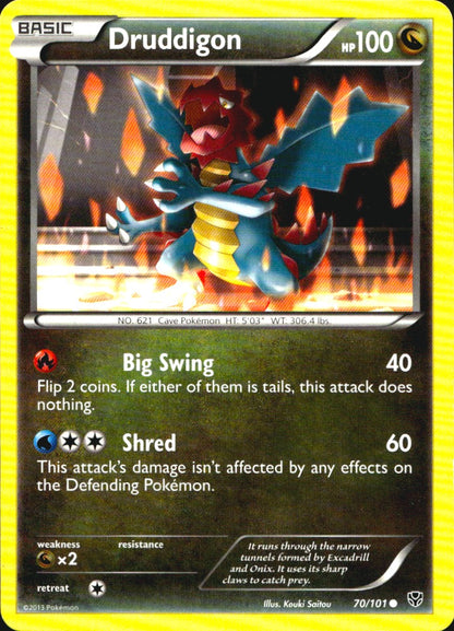 Druddigon 70/101 Common Plasma Blast Pokemon Near Mint