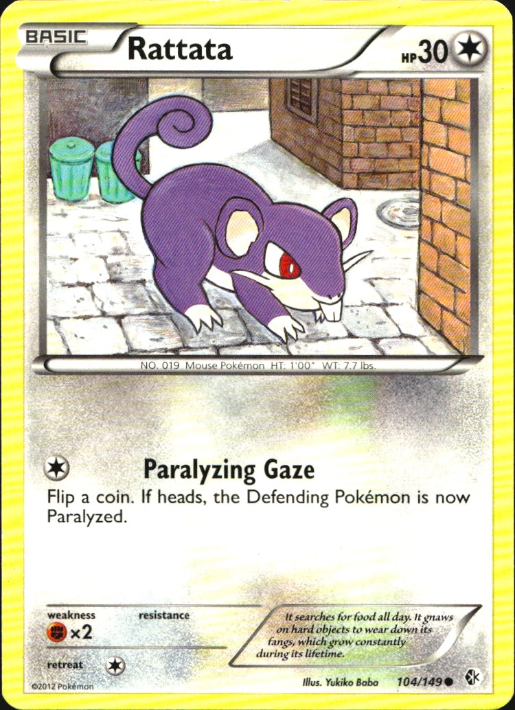 Rattata 104/149 Common Boundaries Crossed Pokemon Near Mint