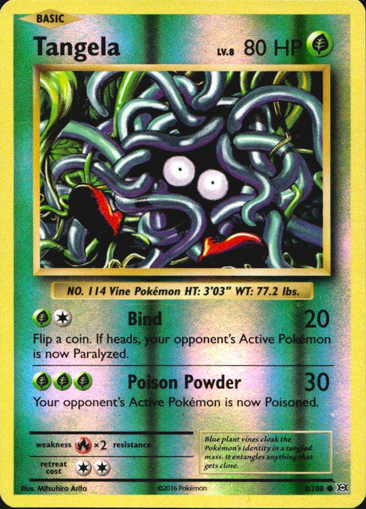 Tangela 8/108 Common Evolutions Pokemon Reverse Holo Near Mint