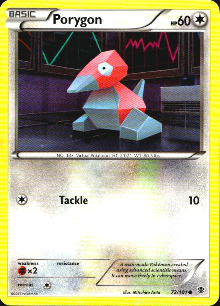 Porygon 72/101 Common Plasma Blast Pokemon Near Mint