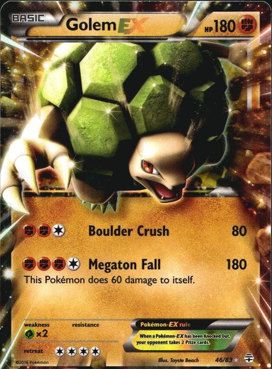 Golem EX 46/83 Holo Rare EX Generations Pokemon Near Mint