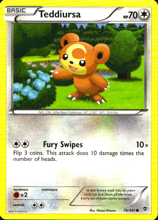 Teddiursa 75/101 Common Plasma Blast Pokemon Near Mint