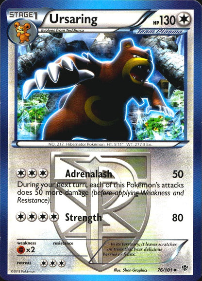 Ursaring 76/101 Uncommon Plasma Blast Pokemon Near Mint