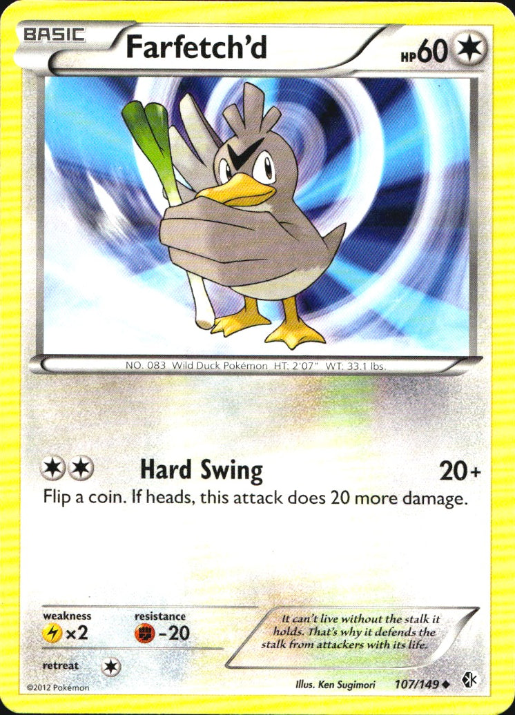 Farfetch'd 107/149 Uncommon Boundaries Crossed Pokemon Near Mint