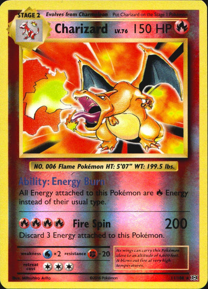 Charizard 11/108 Evolutions Pokemon Reverse Holo Near Mint