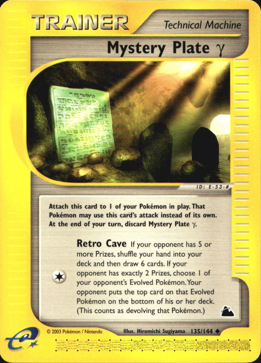 Mystery Plate γ 135/144 Uncommon Skyridge Pokemon Near Mint