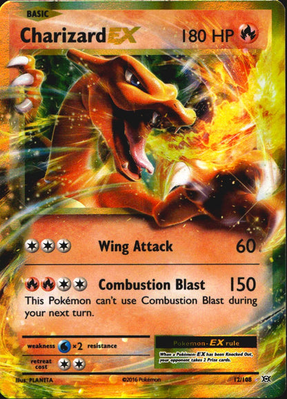 Charizard EX 12/108 Holo EX Rare Evolutions Pokemon Near Mint