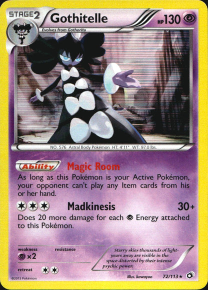 Gothitelle 72/113 Holo Rare Legendary Treasures Pokemon Near Mint