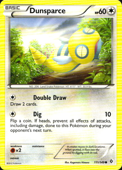 Dunsparce 111/149 Common Boundaries Crossed Pokemon Near Mint