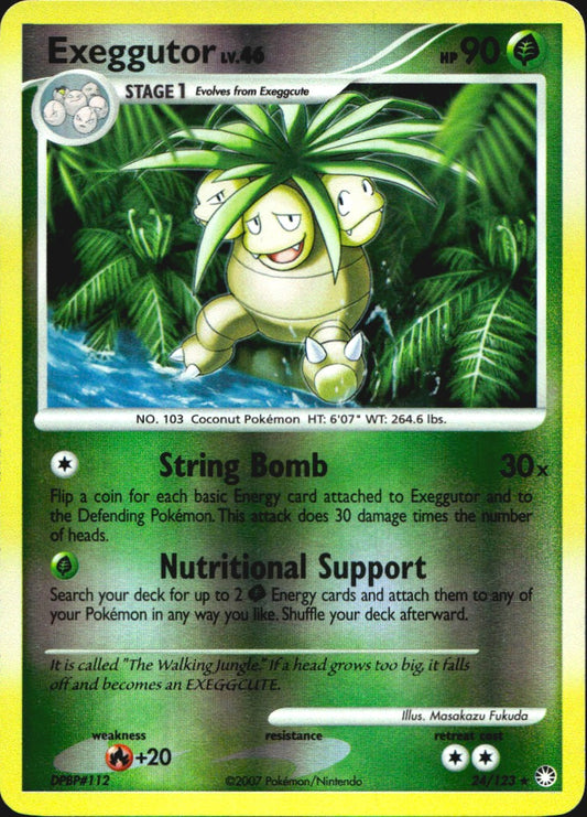 Exeggutor 24/123 Rare Mysterious Treasures Pokemon Reverse Holo Near Mint