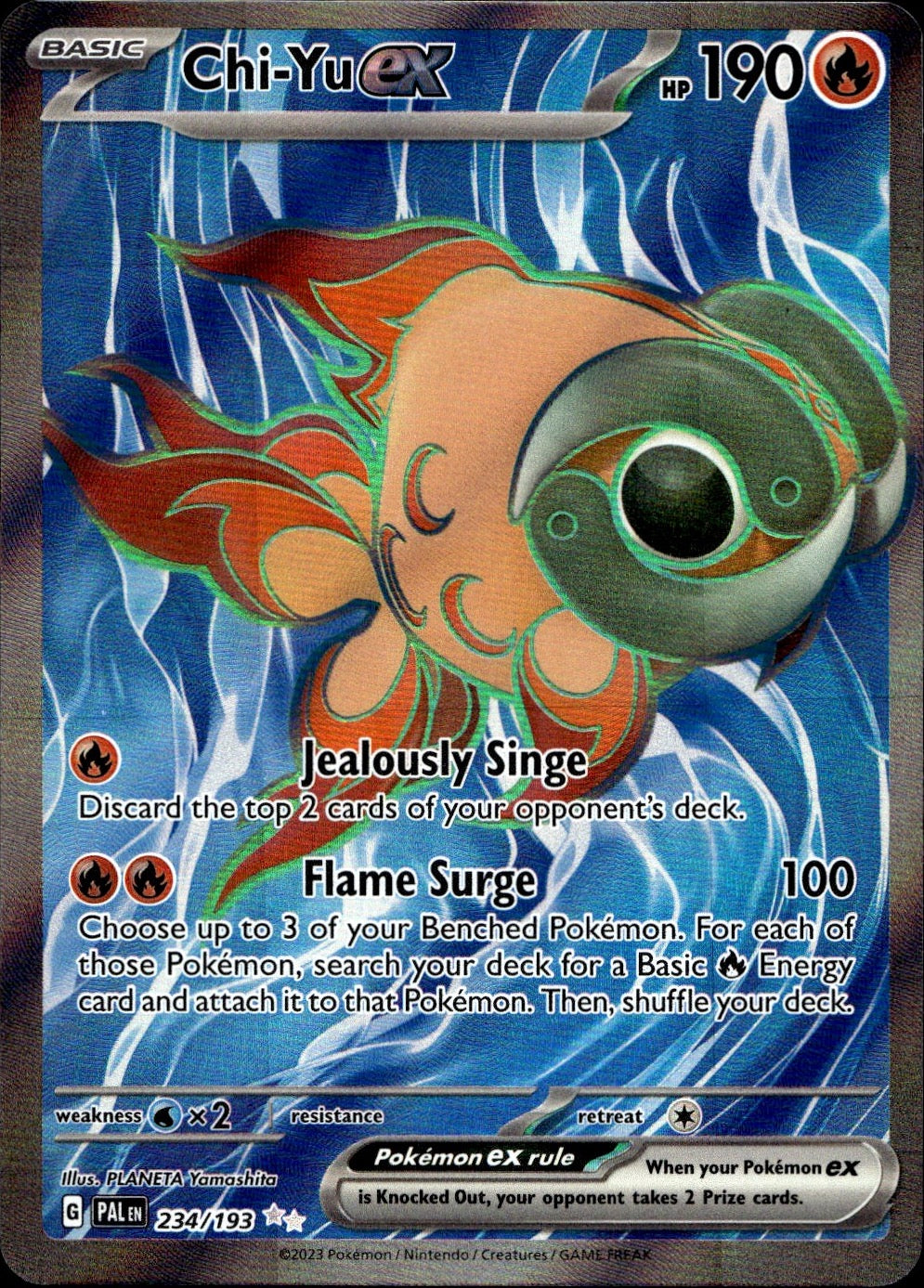 Chi-Yu ex 234/193 Ultra Rare Paldea Evolved Pokemon Near Mint