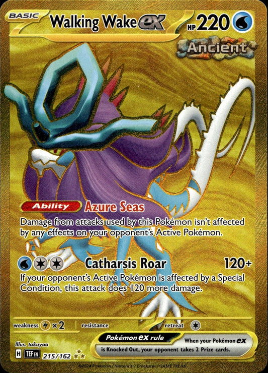 Walking Wake ex 215/162 Hyper Rare Temporal Forces Pokemon Near Mint