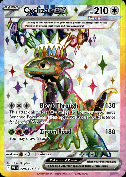 Cyclizar ex 228/191 Ultra Rare Surging Sparks Pokemon Near Mint