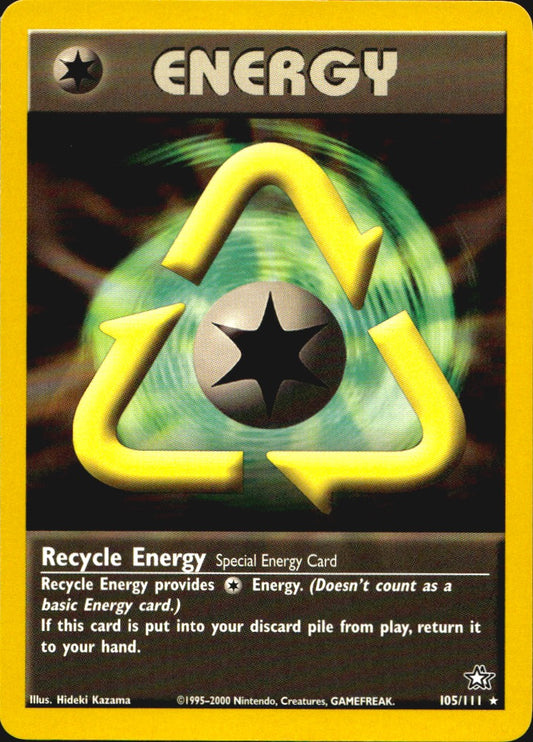 Recycle Energy 105/111 Rare Neo Genesis Pokemon Near Mint