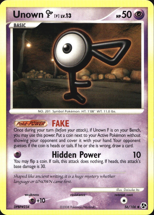 Unown [F] 56/106 Uncommon Great Encounters Pokemon Near Mint