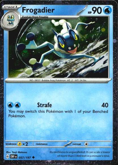 Frogadier 057/197 Cosmos Holo Uncommon Obsidian Flames Pokemon Near Mint