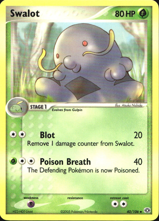 Swalot 40/106 Uncommon Emerald Pokemon Near Mint