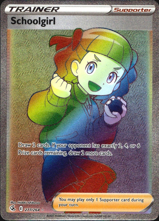 Schoolgirl 277/264 Rare Rainbow Fusion Strike Pokemon Near Mint