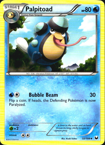 Palpitoad 32/108 Uncommon Dark Explorers Pokemon Near Mint