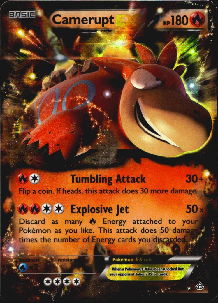 Camerupt EX 29/160 Holo EX Rare Primal Clash Pokemon Near Mint