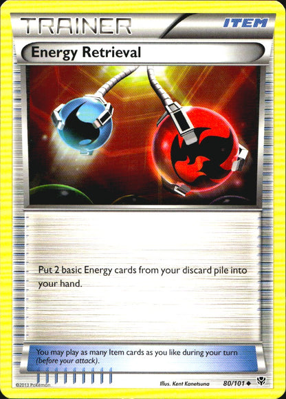 Energy Retrieval 80/101 Uncommon Plasma Blast Pokemon Near Mint