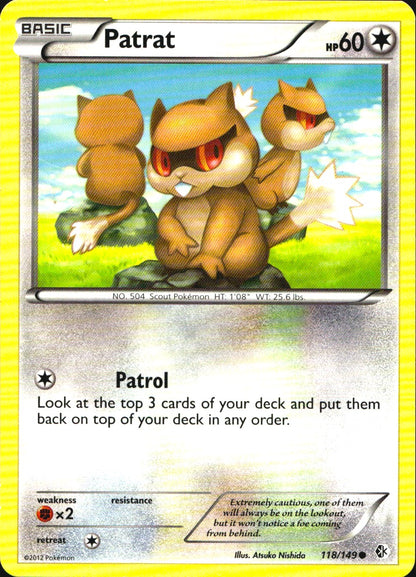 Patrat 118/149 Common Boundaries Crossed Pokemon Near Mint