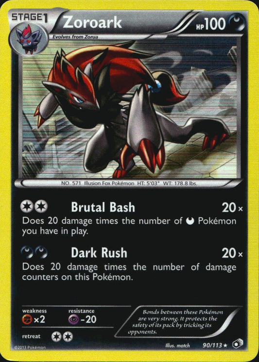 Zoroark 90/113 Holo Rare Legendary Treasures Pokemon Near Mint