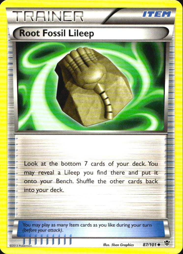 Root Fossil Lileep 87/101 Uncommon Plasma Blast Pokemon Near Mint