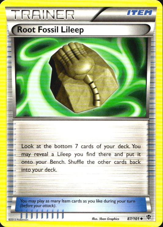 Root Fossil Lileep 87/101 Uncommon Plasma Blast Pokemon Near Mint