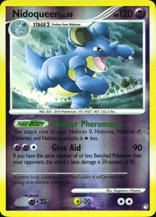 Nidoqueen 31/123 Rare Mysterious Treasures Pokemon Reverse Holo Near Mint