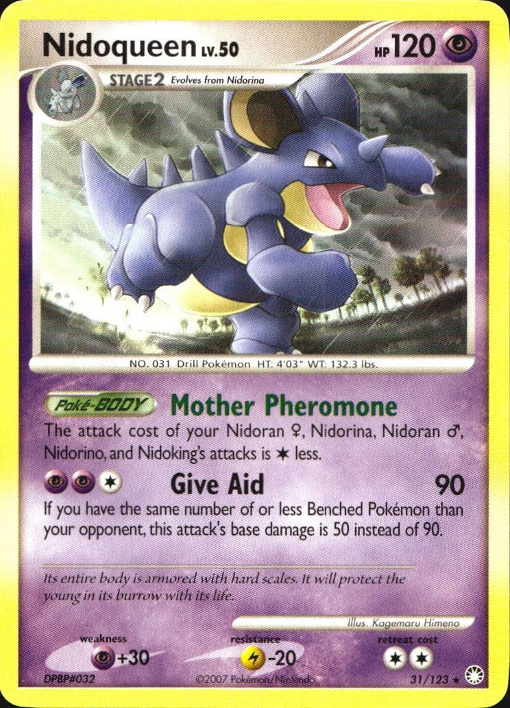 Nidoqueen 31/123 Rare Mysterious Treasures Pokemon Near Mint