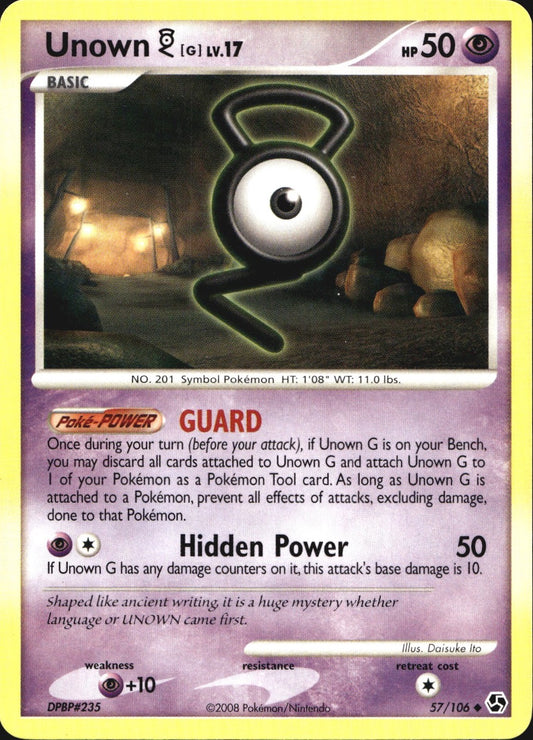 Unown [G] 57/106 Uncommon Great Encounters Pokemon Near Mint