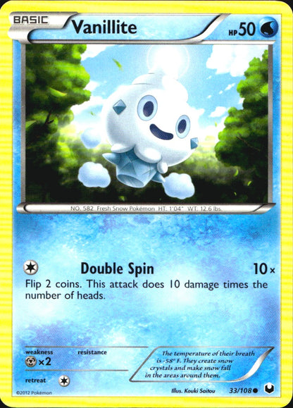 Vanillite 33/108 Common Dark Explorers Pokemon Near Mint