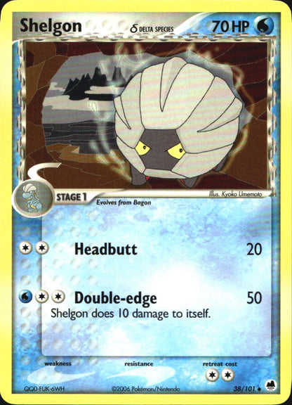 Shelgon 38/101 Uncommon Dragon Frontiers Pokemon Near Mint