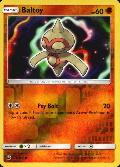 Baltoy 78/168 Common Celestial Storm Pokemon Reverse Holo Near Mint