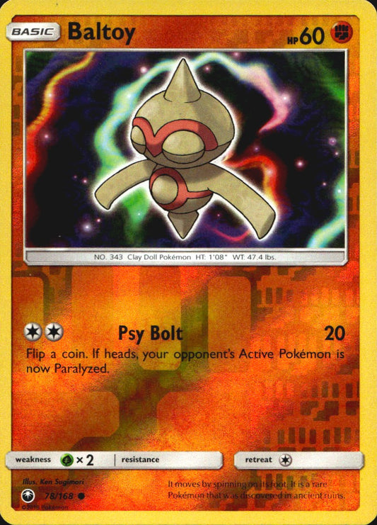 Baltoy 78/168 Common Celestial Storm Pokemon Reverse Holo Near Mint