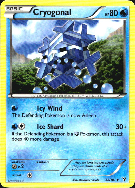 Cryogonal 32/101 Uncommon Noble Victories Pokemon Near Mint