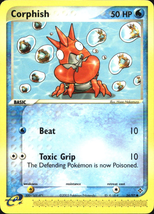 Corphish 54/97 Common Dragon Pokemon Near Mint