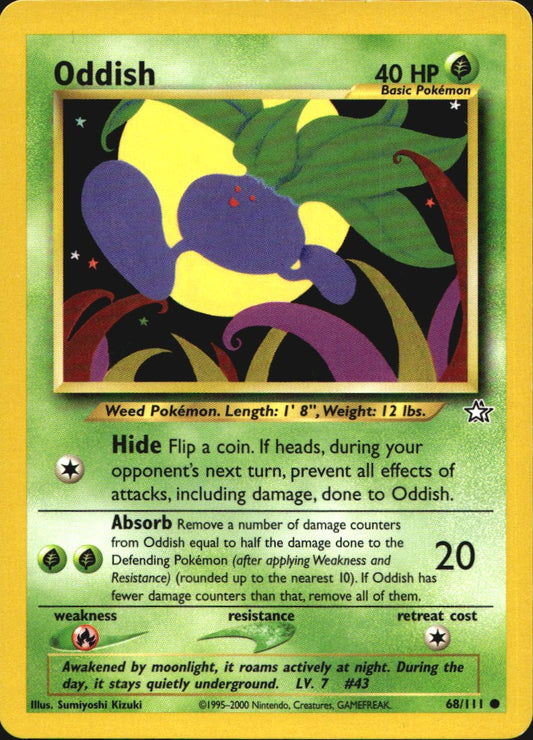 Oddish 68/111 Common Neo Genesis Pokemon Near Mint