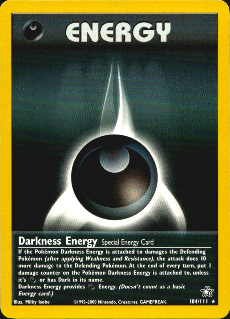Darkness Energy 104/111 Rare Neo Genesis Pokemon Near Mint
