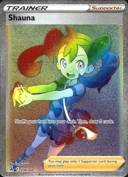 Shauna 278/264 Rare Rainbow Fusion Strike Pokemon Near Mint