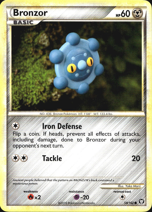 Bronzor 58/102 Common HGSS Triumphant Pokemon Near Mint
