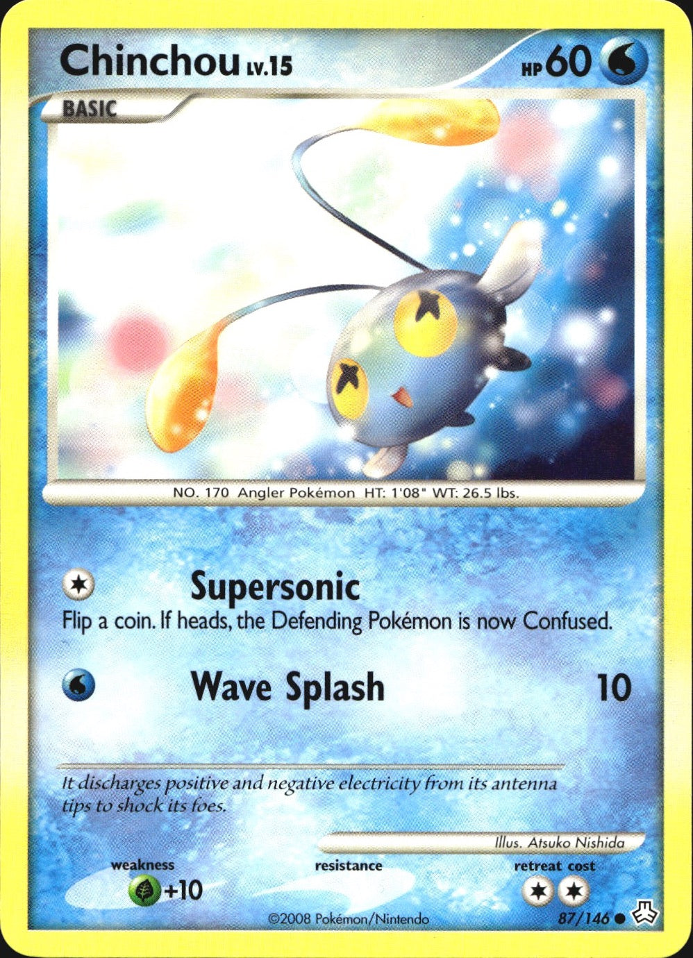 Chinchou 87/146 Common Legends Awakened Pokemon Near Mint