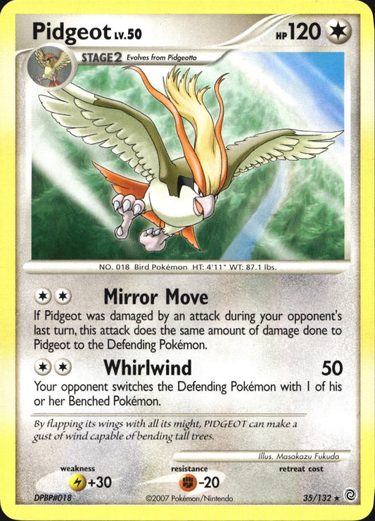 Pidgeot 35/132 Rare Secret Wonders Pokemon Near Mint