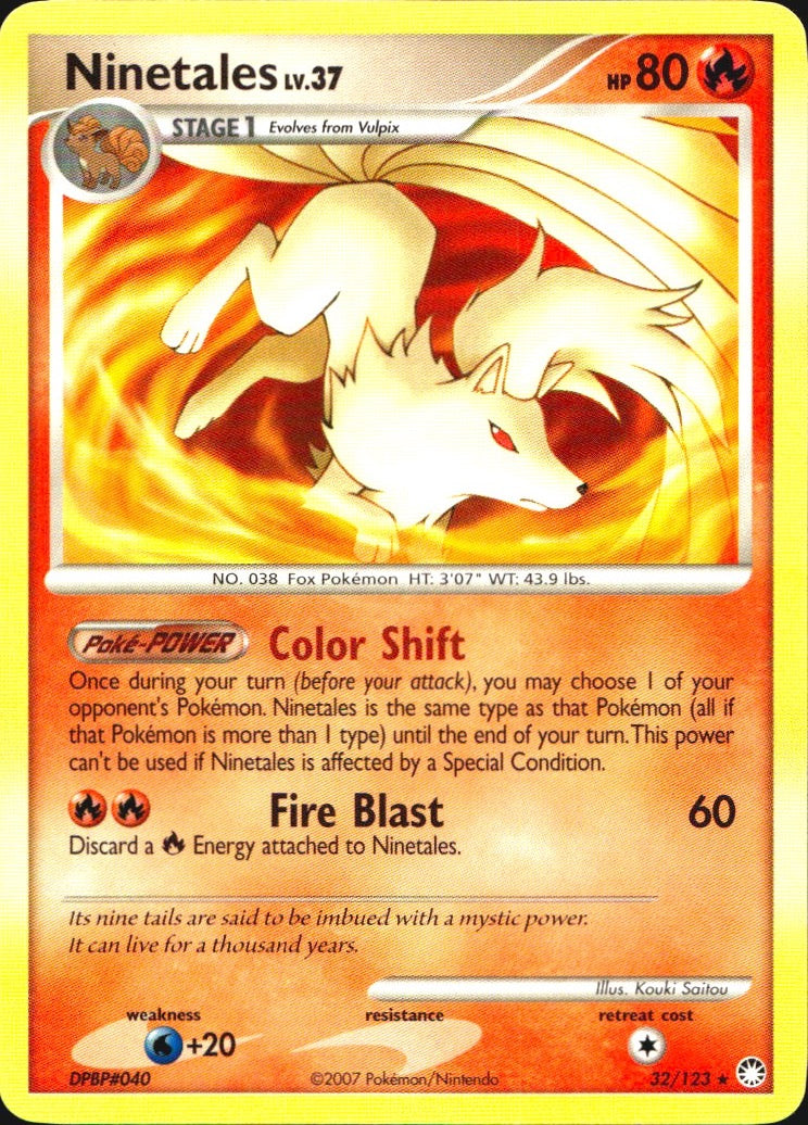 Ninetales 32/123 Rare Mysterious Treasures Pokemon Near Mint