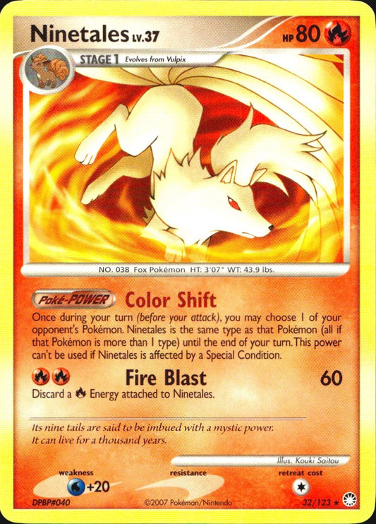 Ninetales 32/123 Rare Mysterious Treasures Pokemon Near Mint