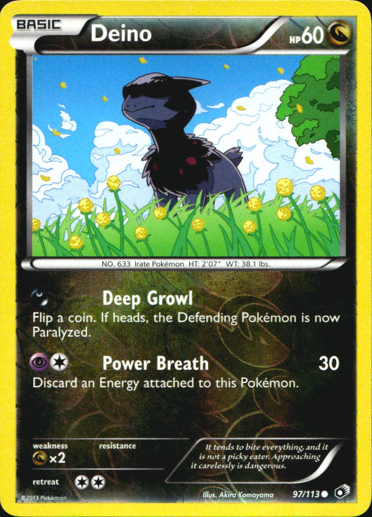 Deino 97/113 Common Legendary Treasures Pokemon Reverse Holo Near Mint
