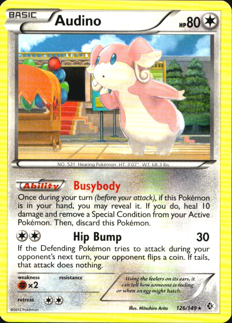 Audino 126/149 Rare Boundaries Crossed Pokemon Near Mint