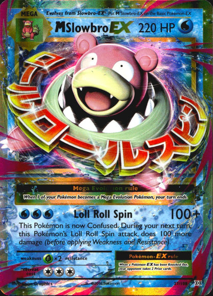 M Slowbro EX 27/108 Holo EX Rare Evolutions Pokemon Near Mint